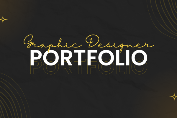 Yellow Black Texture Abstract Graphic Designer Online Portfolio